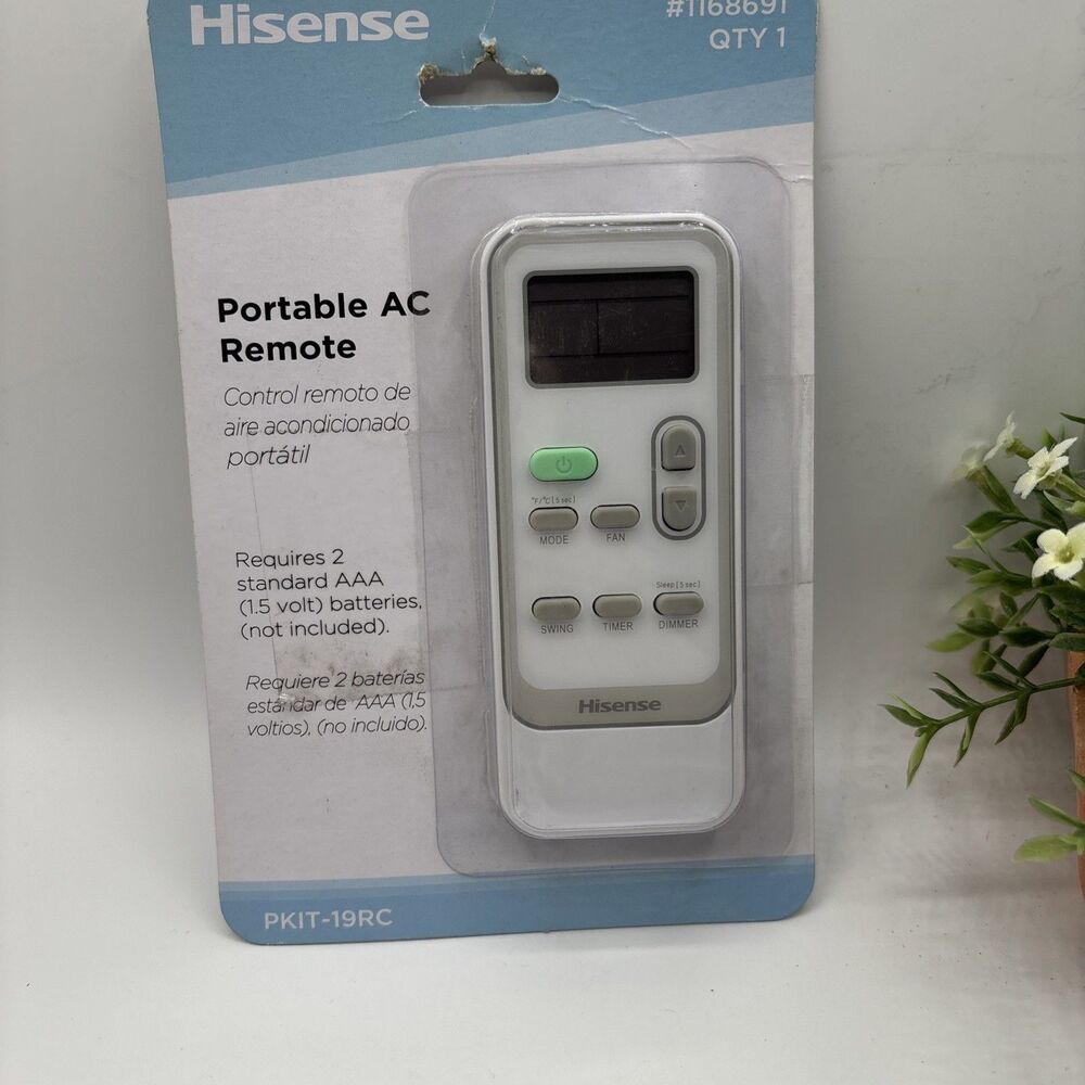 Hisense Portable AC Remote Control Replacement Part PKIT-19RC NIP #1168691